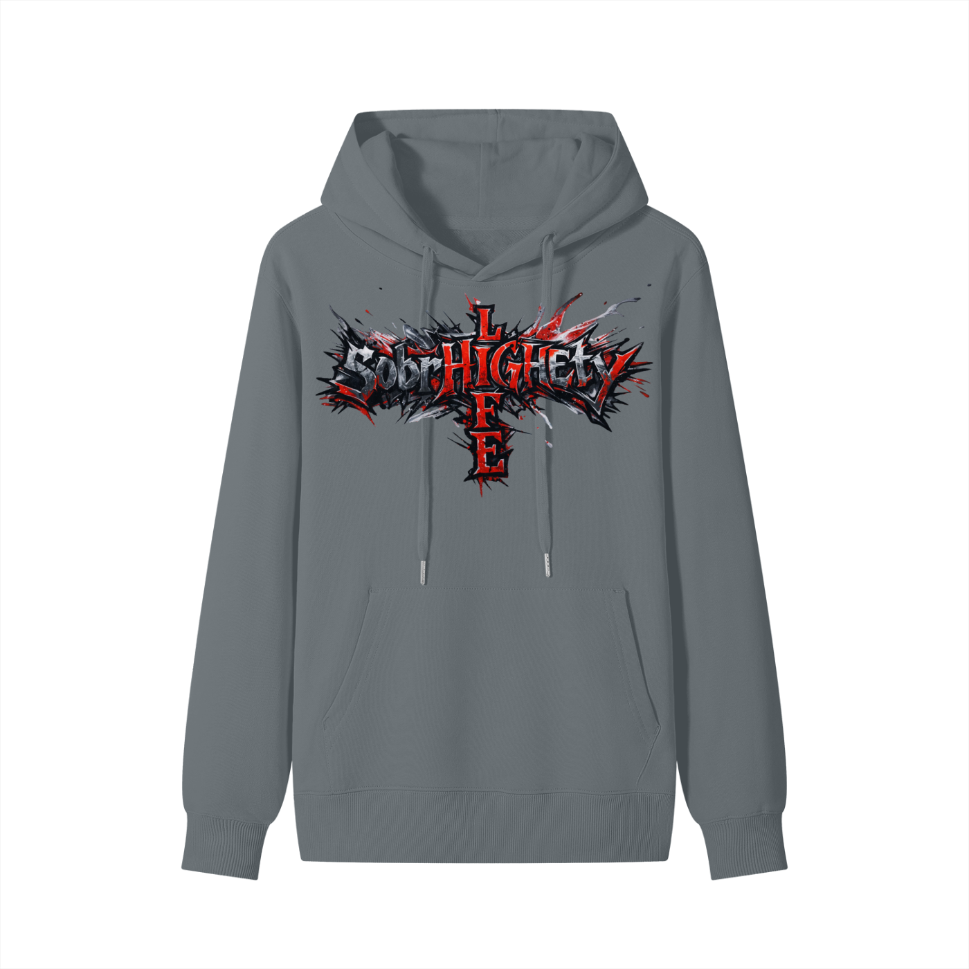 Sharp Graphic paint with paint splatter|SobrHIGHetyLIFE Hoodie