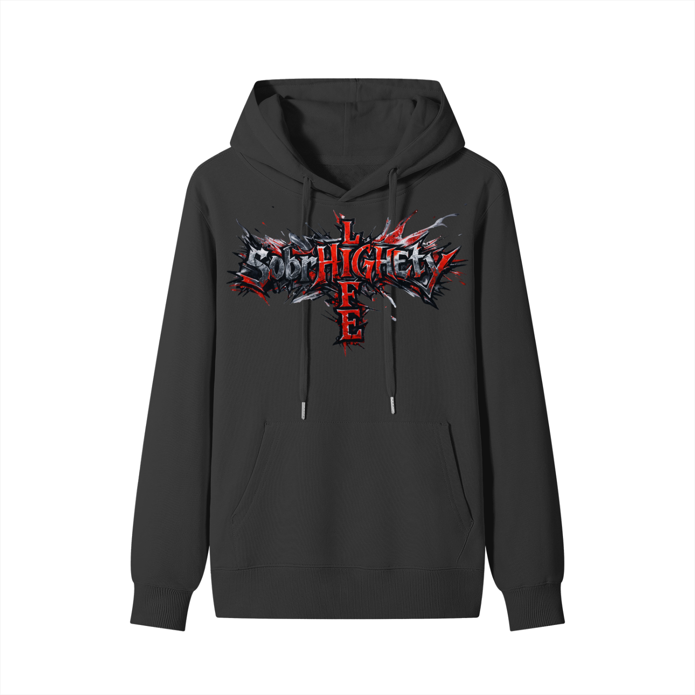 Sharp Graphic paint with paint splatter|SobrHIGHetyLIFE Hoodie