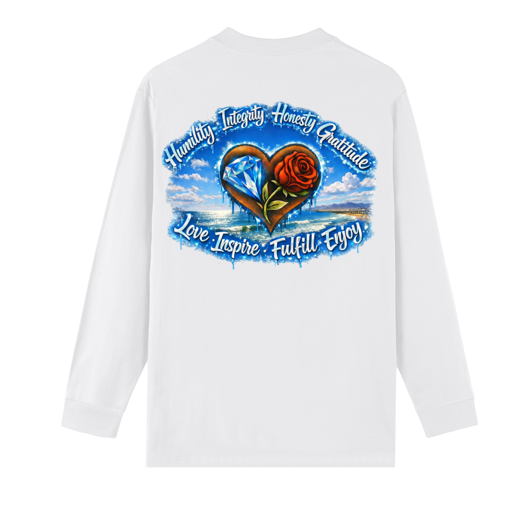 High Life Principles Long Sleeve | Blue Drip Sobriety Streetwear