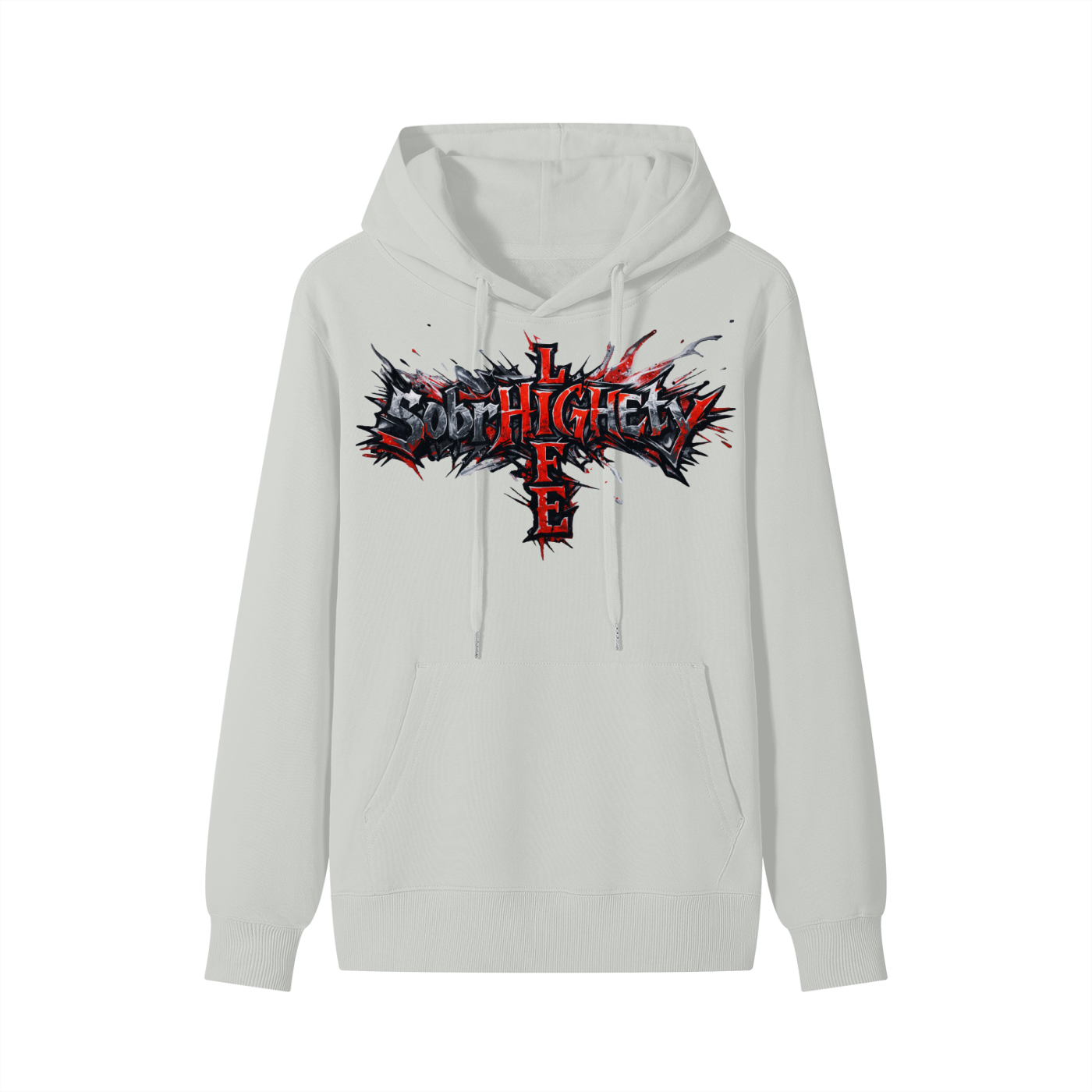 Sharp Graphic paint with paint splatter|SobrHIGHetyLIFE Hoodie