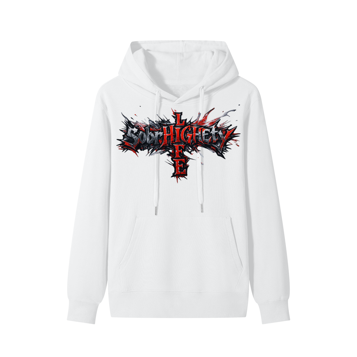 Sharp Graphic paint with paint splatter|SobrHIGHetyLIFE Hoodie